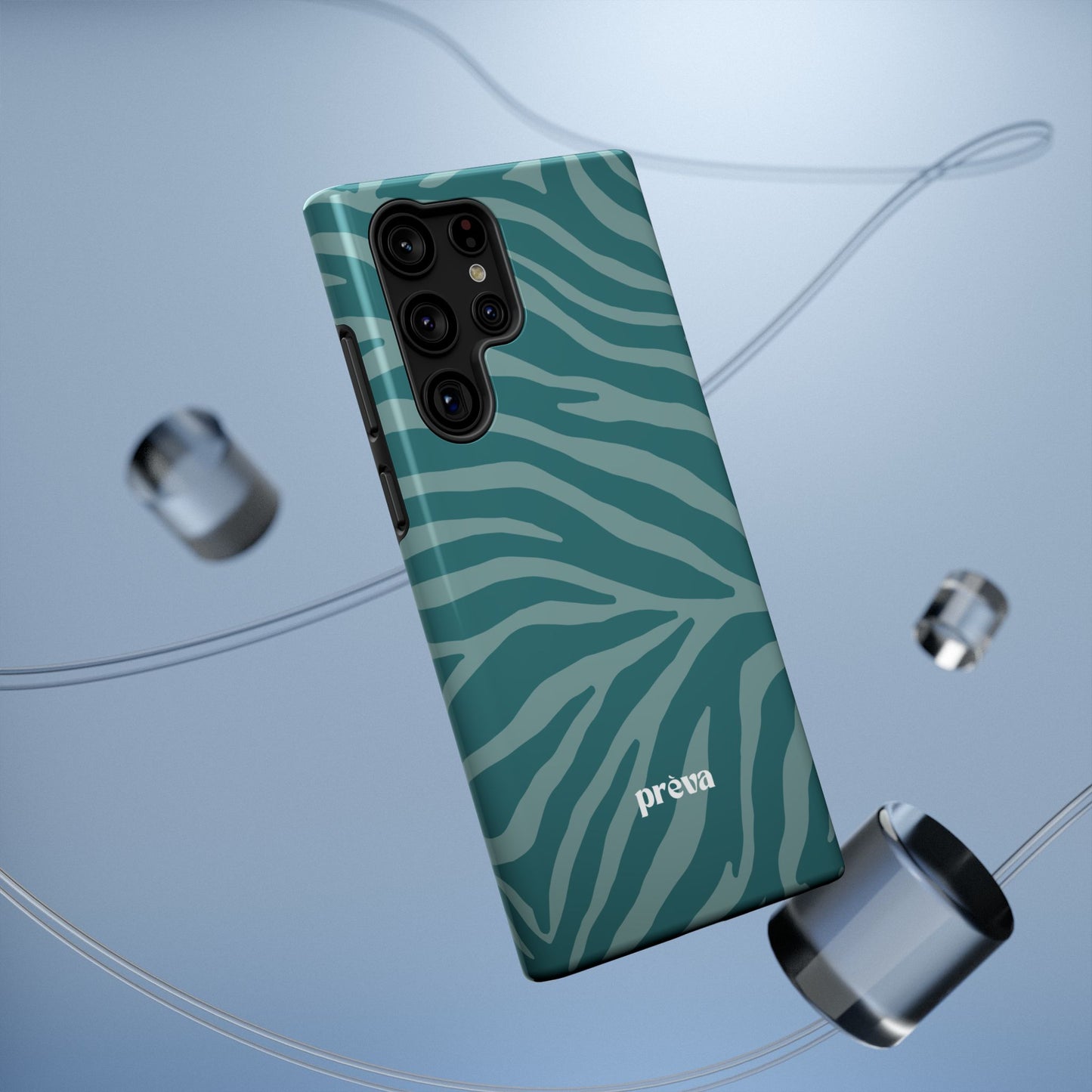 Teal Zebra Phone Case