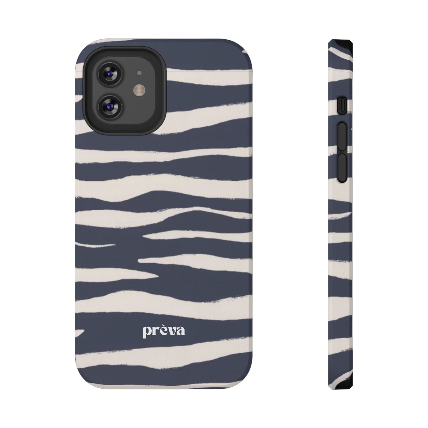 Navy & Cream Zebra Phone Case