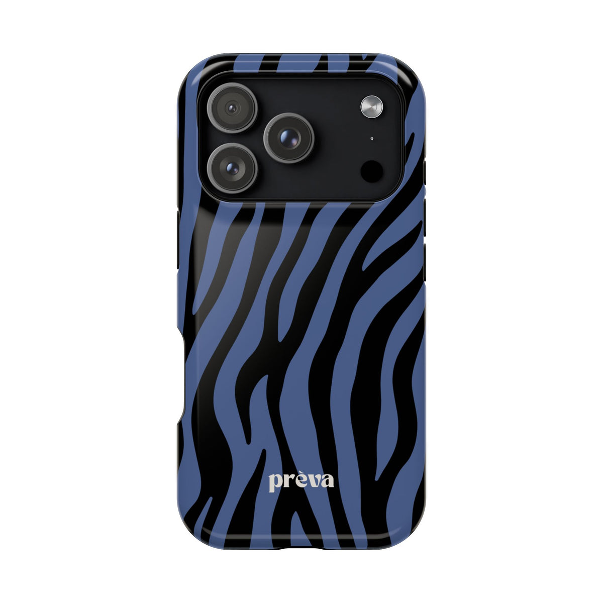 Blue & Black Zebra Stripe Phone Case