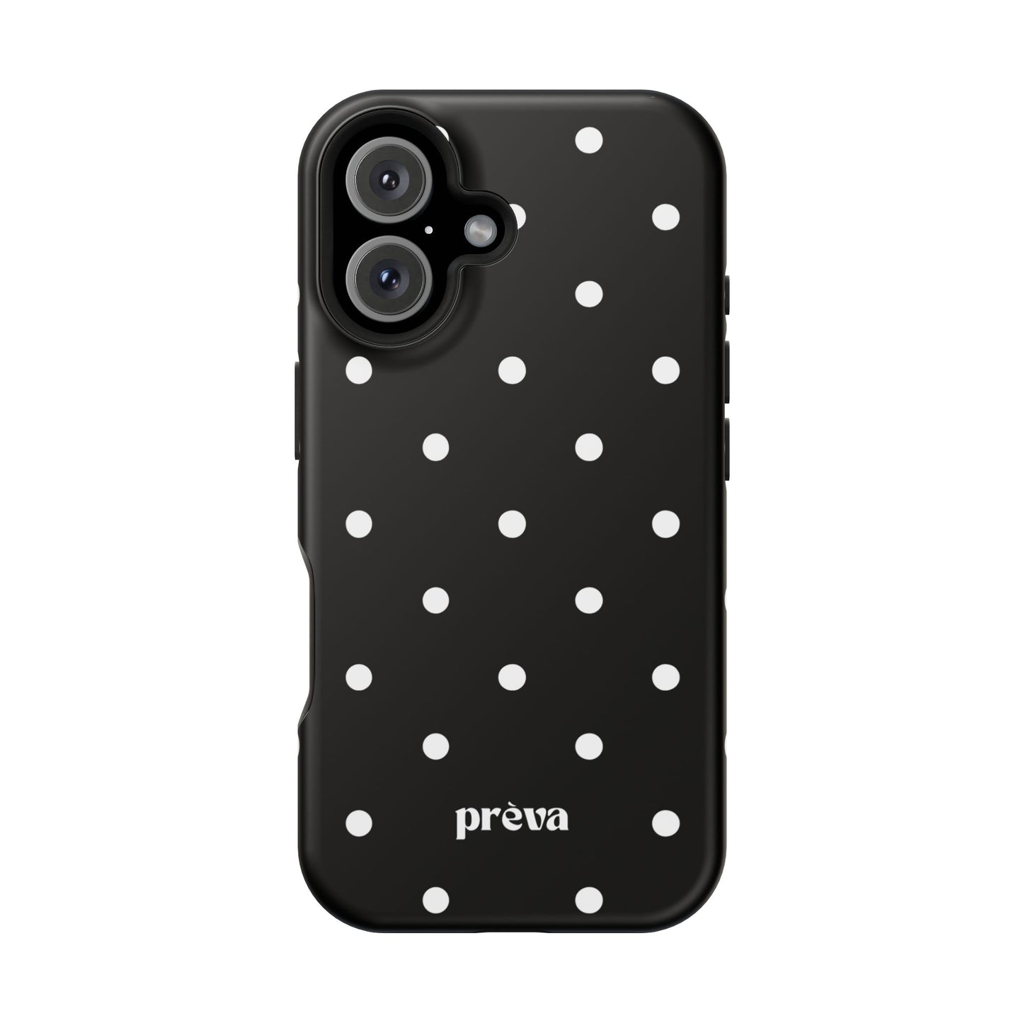 Black with White Polka Dots Phone Case