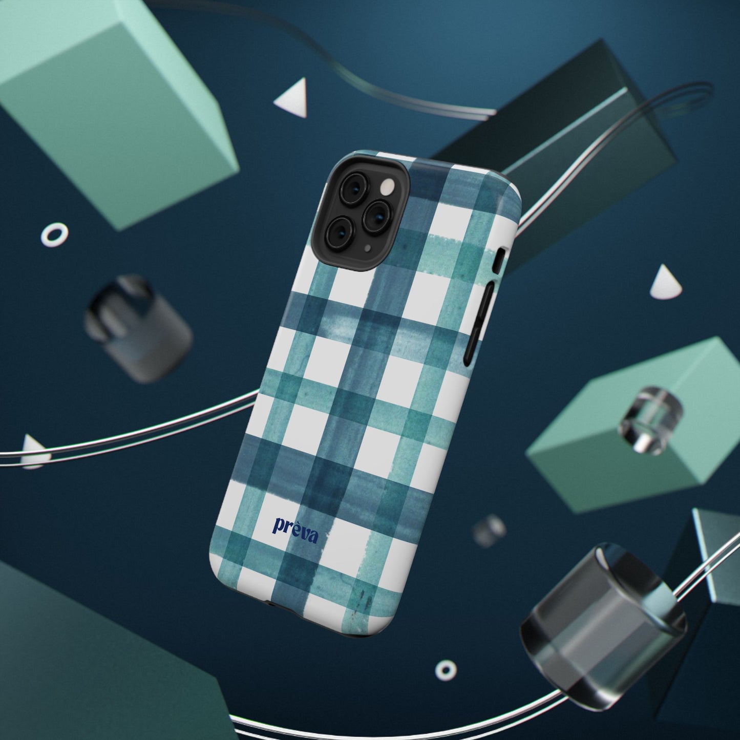 Teal Plaid Phone Case