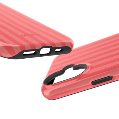 Coral Stipes Phone Case