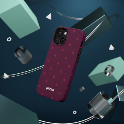 Maroon Polka Dots Phone Case