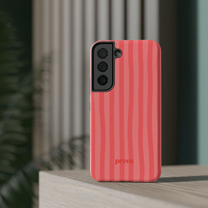 Coral Stipes Phone Case