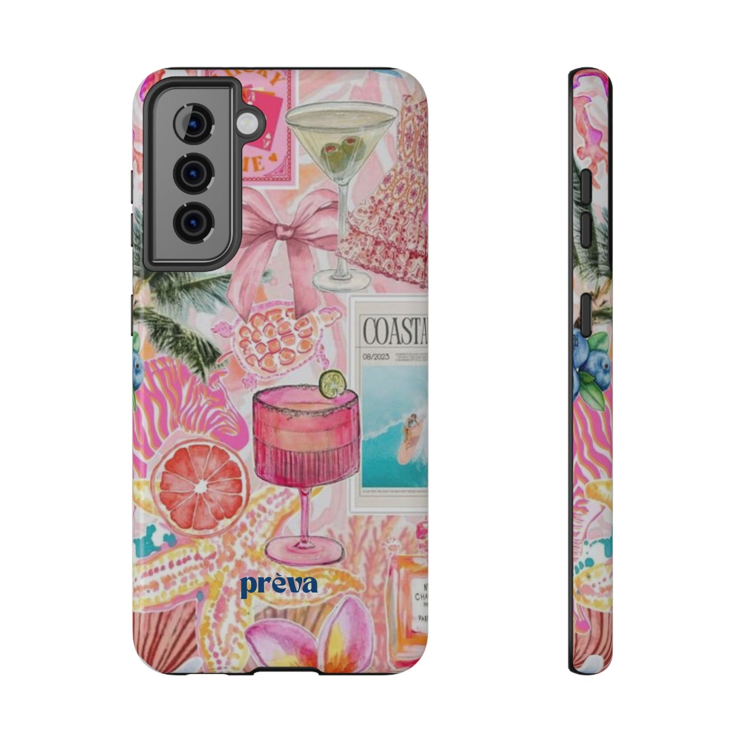 Pink Cocktail Collage Phone Case
