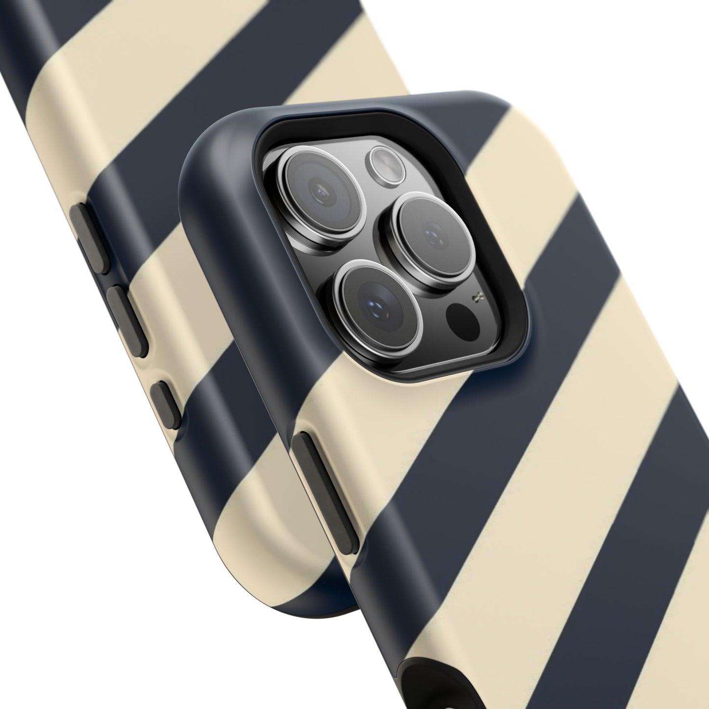 Striped Navy & Cream Phone Case