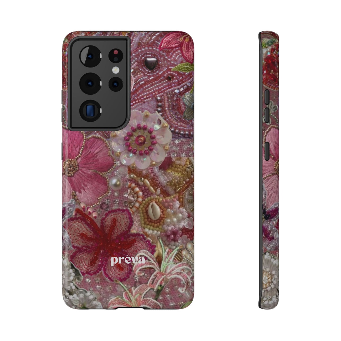 Floral Embroidery Phone Case