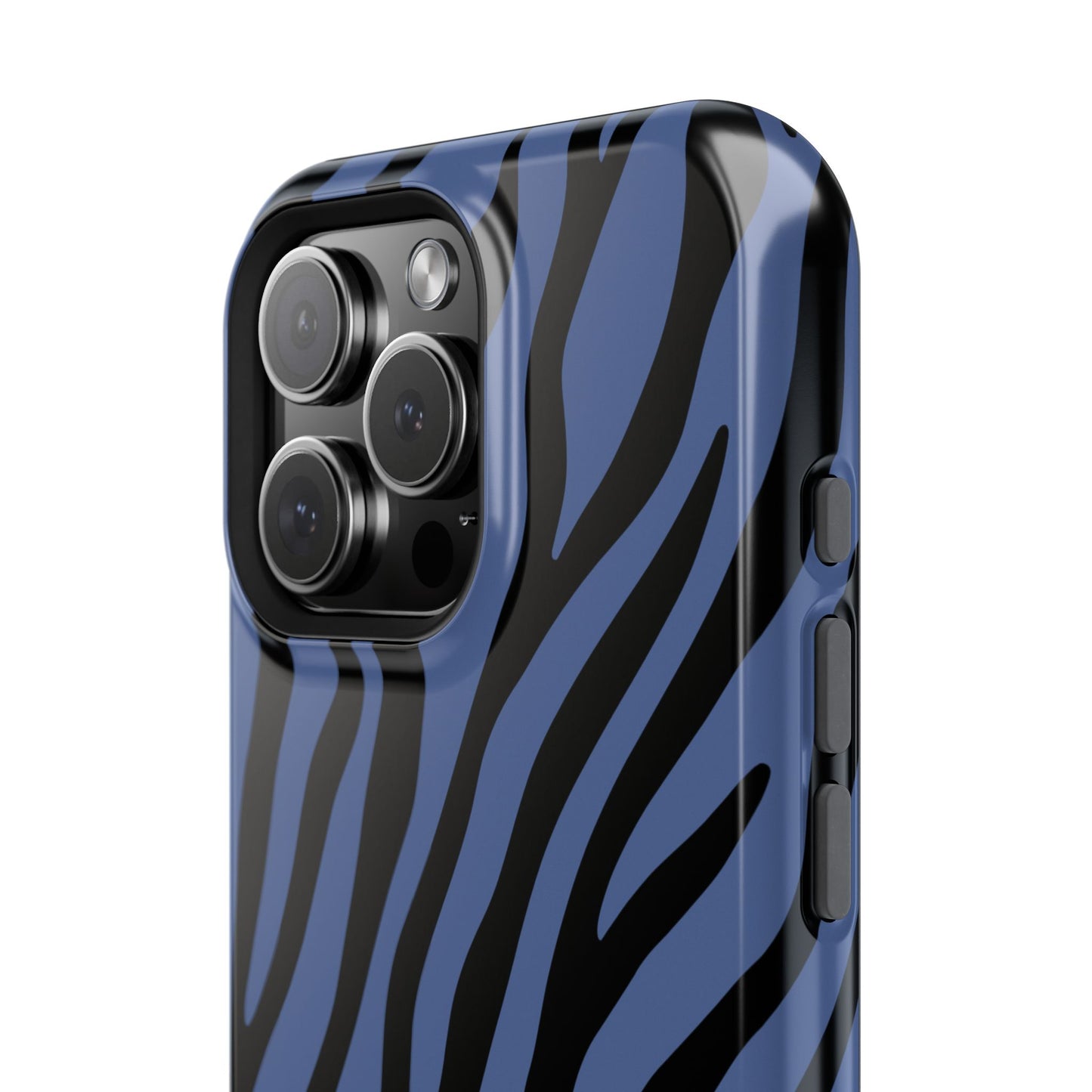 Blue & Black Zebra Stripe Phone Case