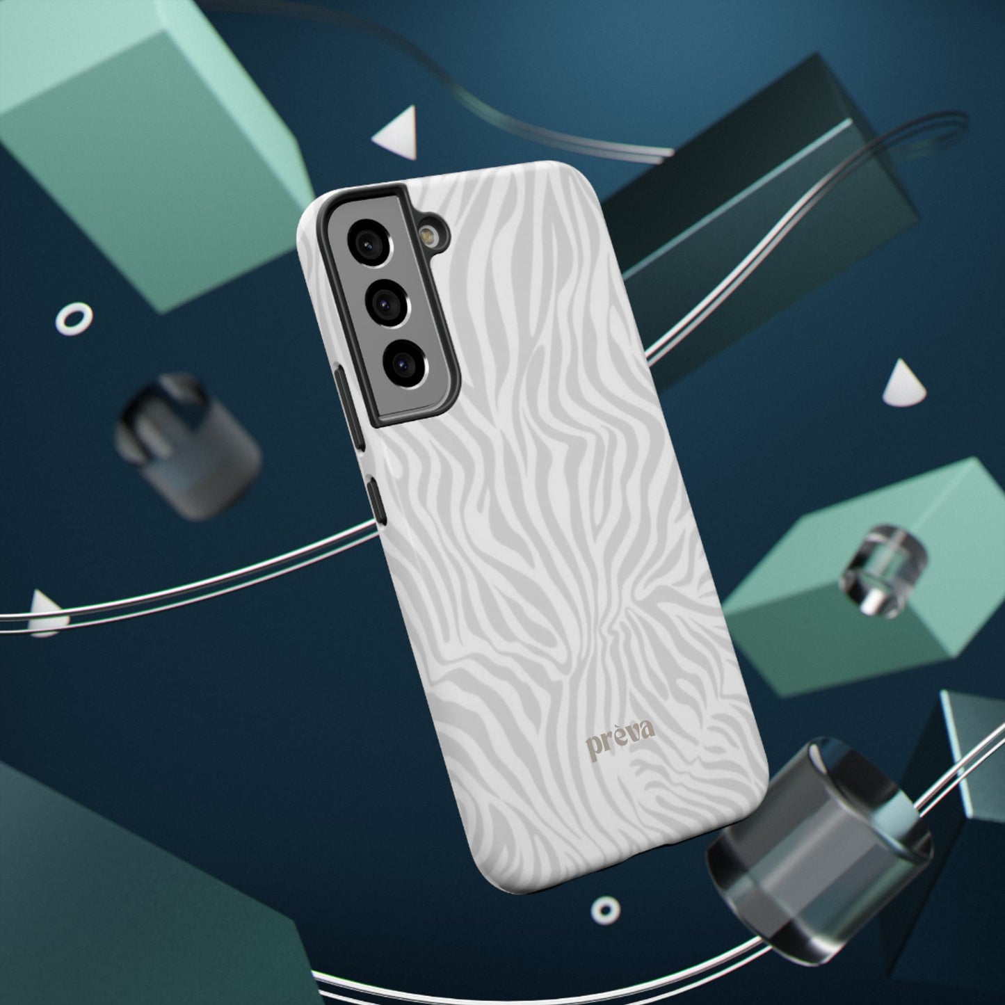 Zebra White Wave Phone Case