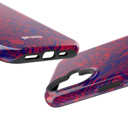 Marbled Red & Purple Impact Phone Case