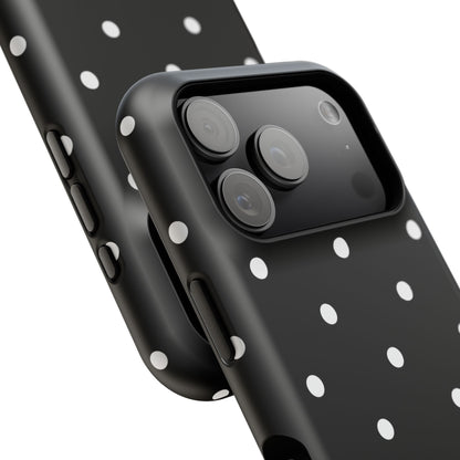 Black with White Polka Dots Phone Case