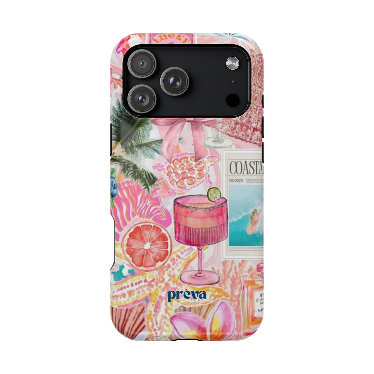 Pink Cocktail Collage Phone Case