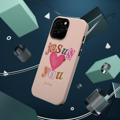 Pink Jesus Loves You Phone Case