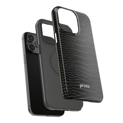 Black Croc Phone Case