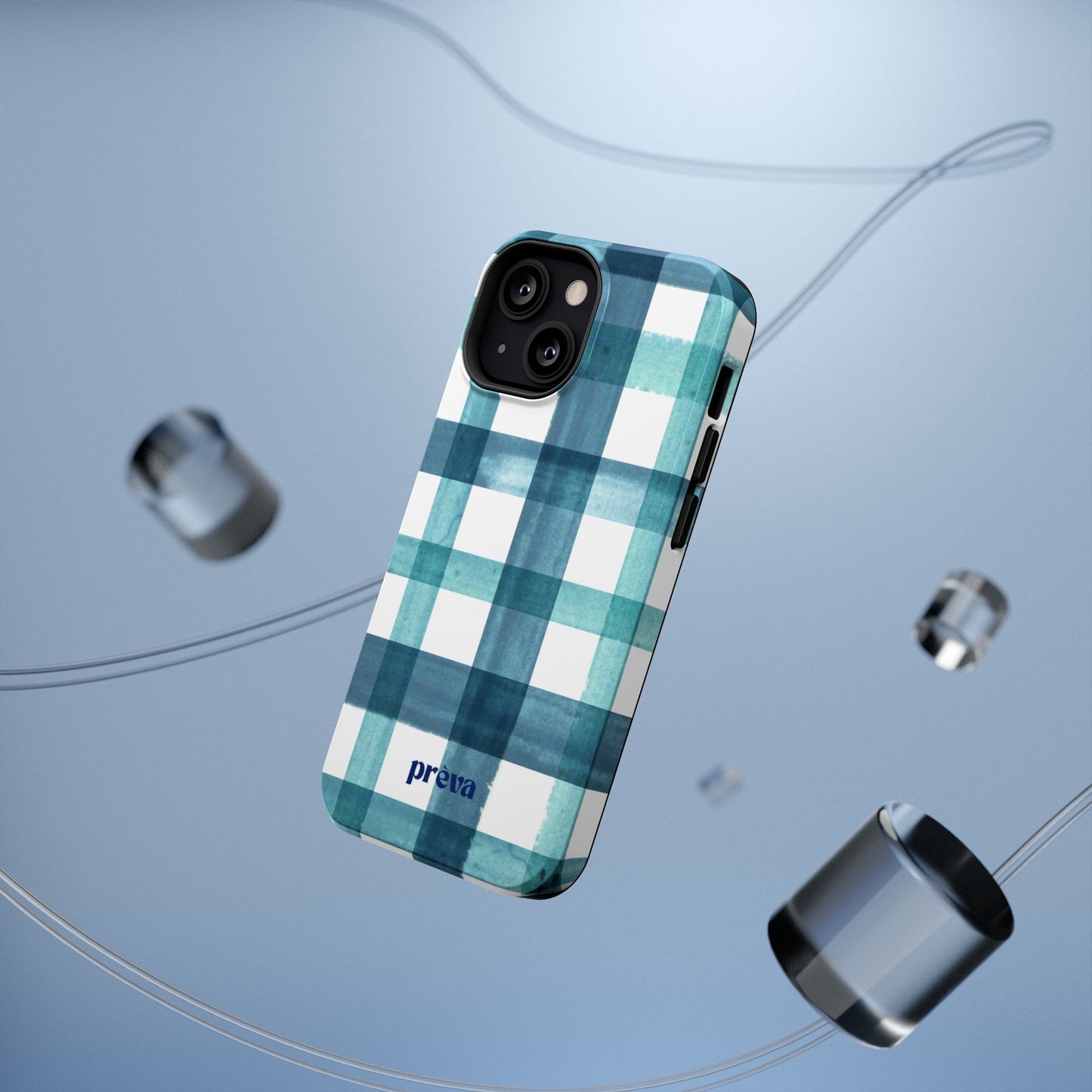 Teal Plaid Phone Case