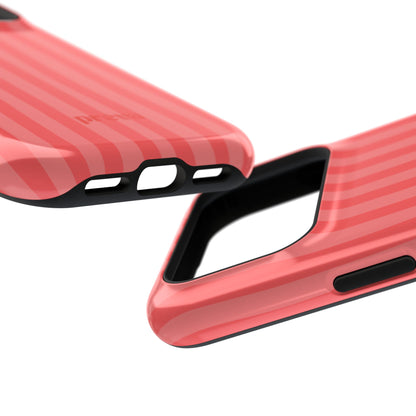 Coral Stipes Phone Case
