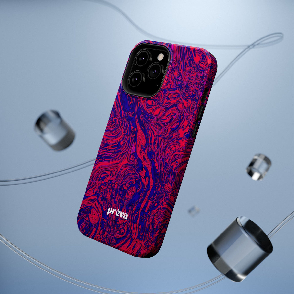 Marbled Red & Purple Impact Phone Case