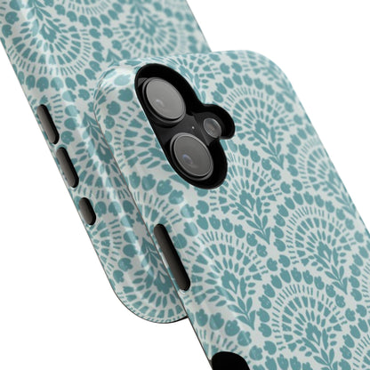 Aqua Lace Pattern Phone Case