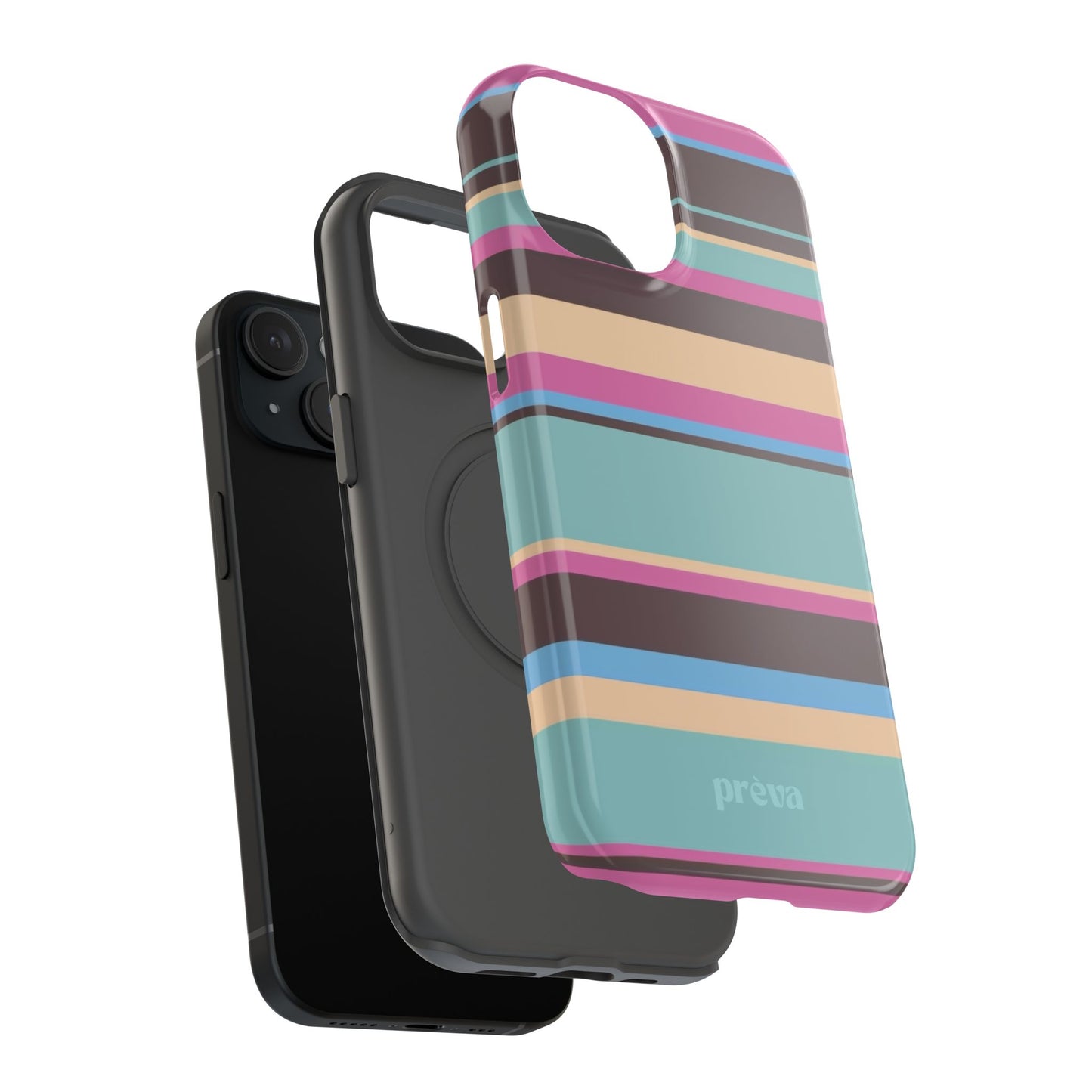 Cocoa Palm Stripes Phone Case