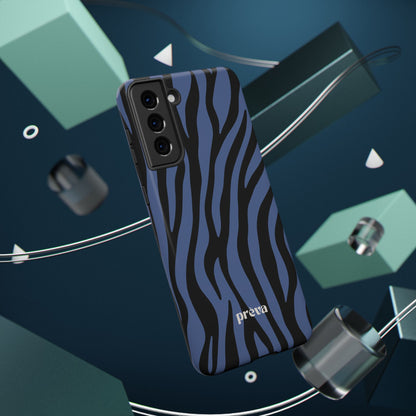 Blue & Black Zebra Stripe Phone Case