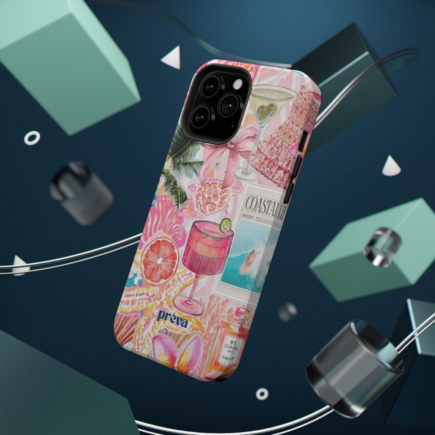 Pink Cocktail Collage Phone Case