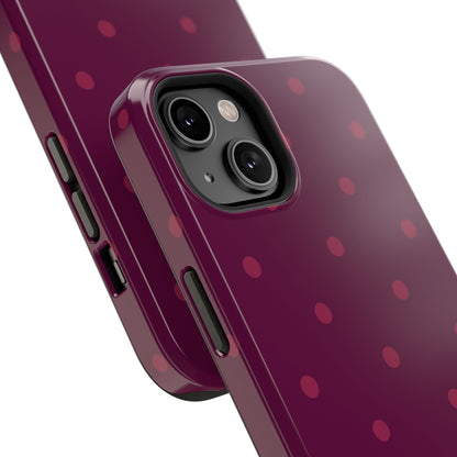 Maroon Polka Dots Phone Case