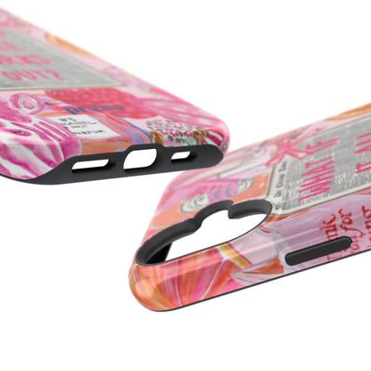 Pink "What If It All Works Out?" Collage Phone Case