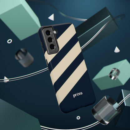 Striped Navy & Cream Phone Case