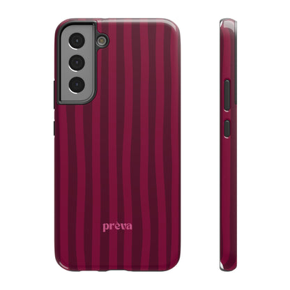 Burgandy Stripes x Ava Dudderar Phone Case