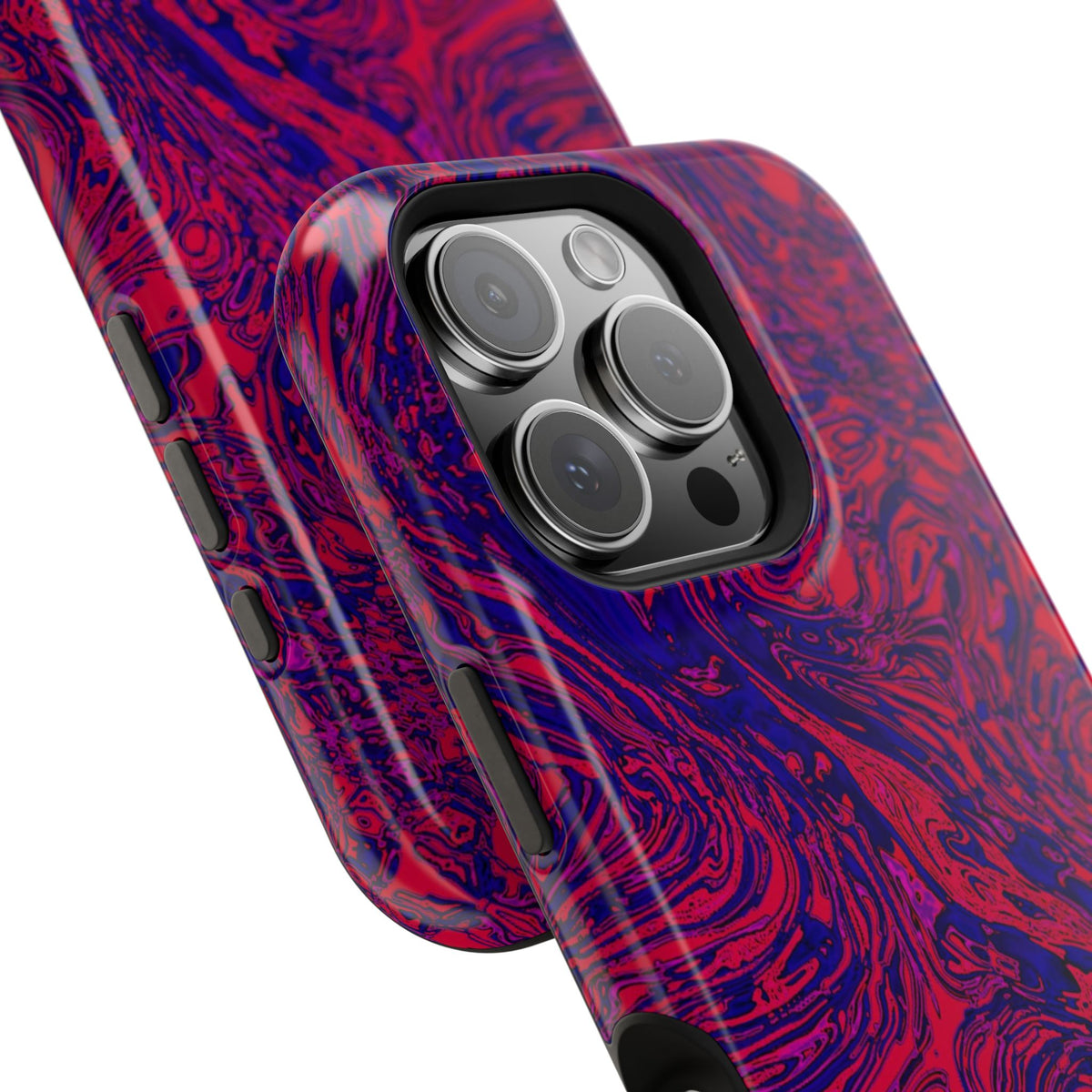 Marbled Red & Purple Impact Phone Case