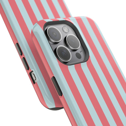 Coral & Teal Stripes Phone Case