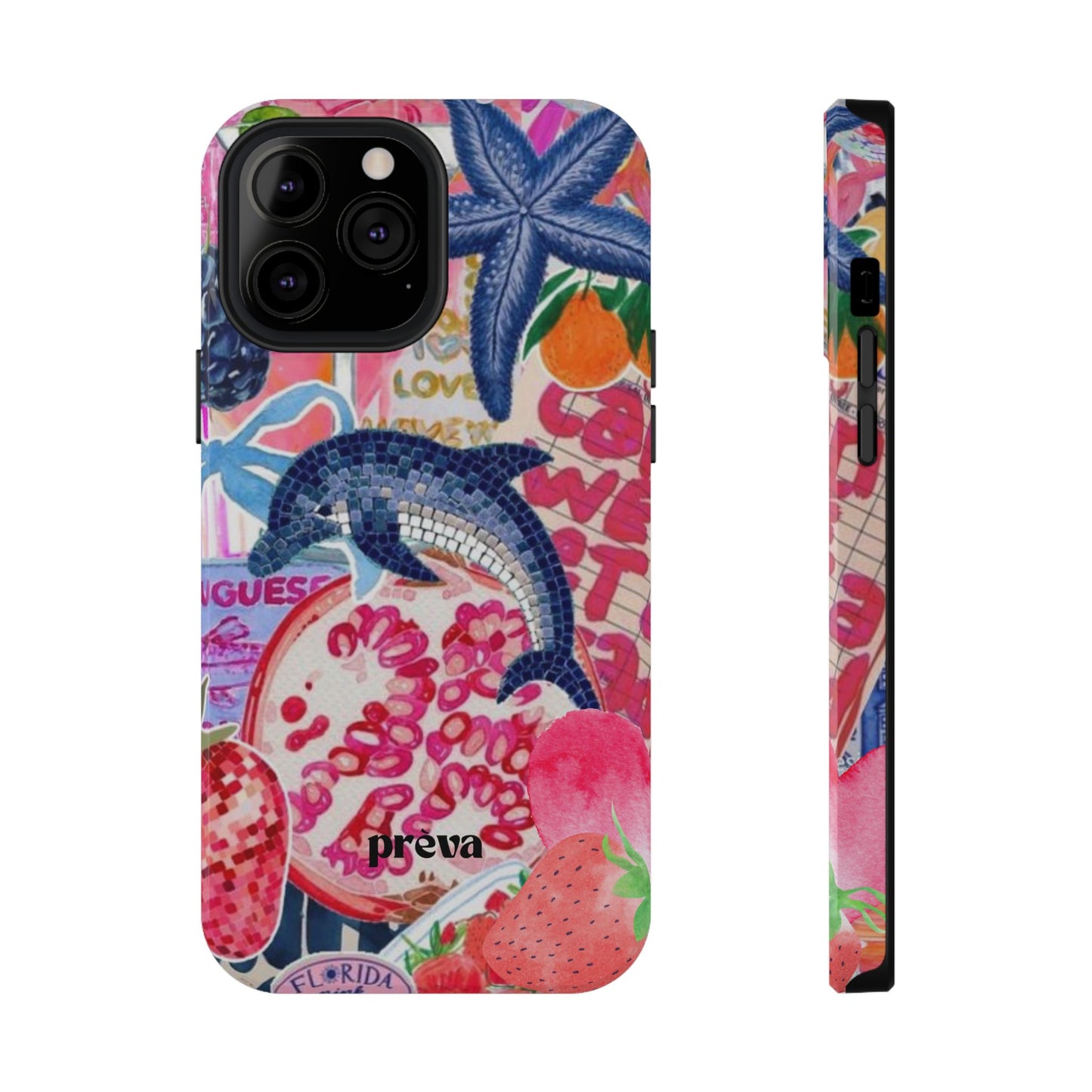Dolphin Tropics Collage Phone Case