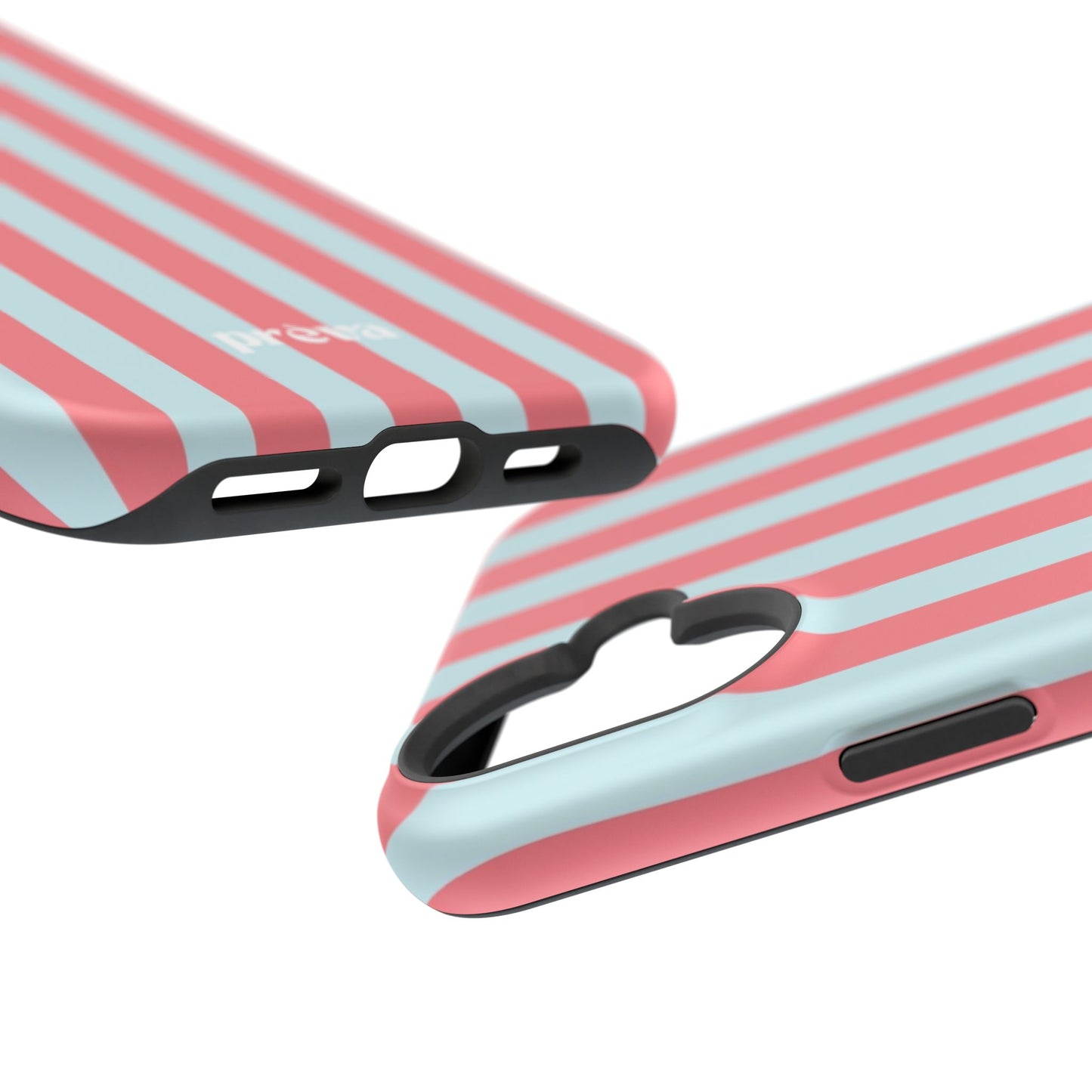 Coral & Teal Stripes Phone Case