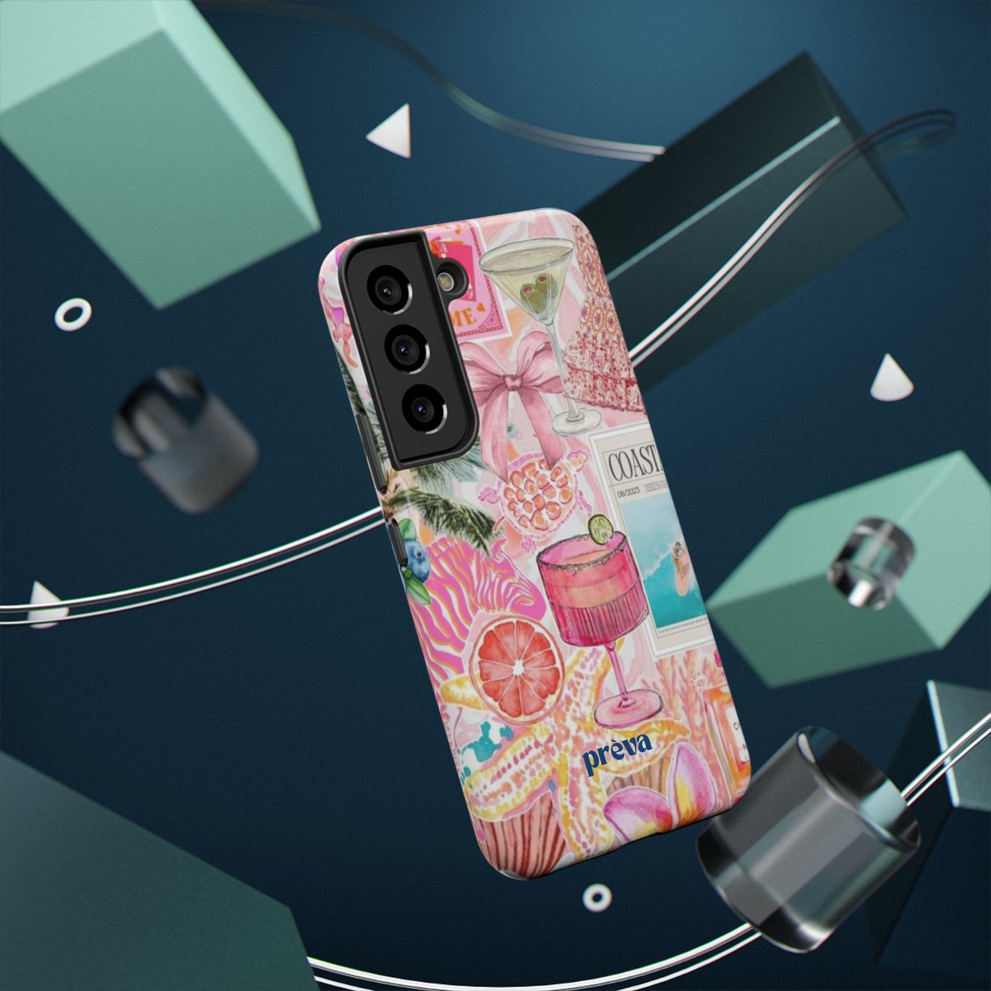 Pink Cocktail Collage Phone Case