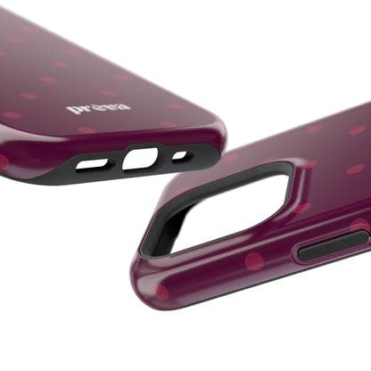 Maroon Polka Dots Phone Case