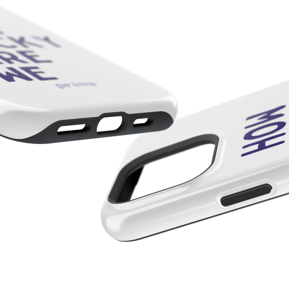 How Lucky Are We White Phone Case