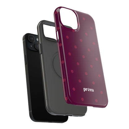 Maroon Polka Dots Phone Case