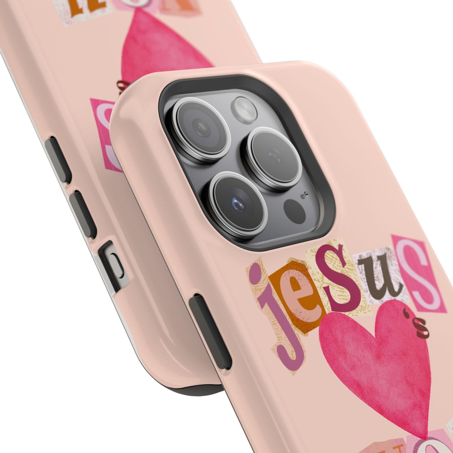 Pink Jesus Loves You Phone Case