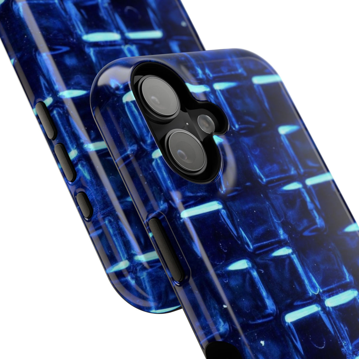 Blue Glass Tile Impact-Resistant Phone Case