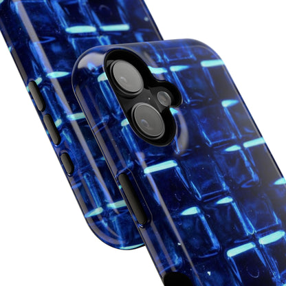 Blue Glass Tile Impact-Resistant Phone Case