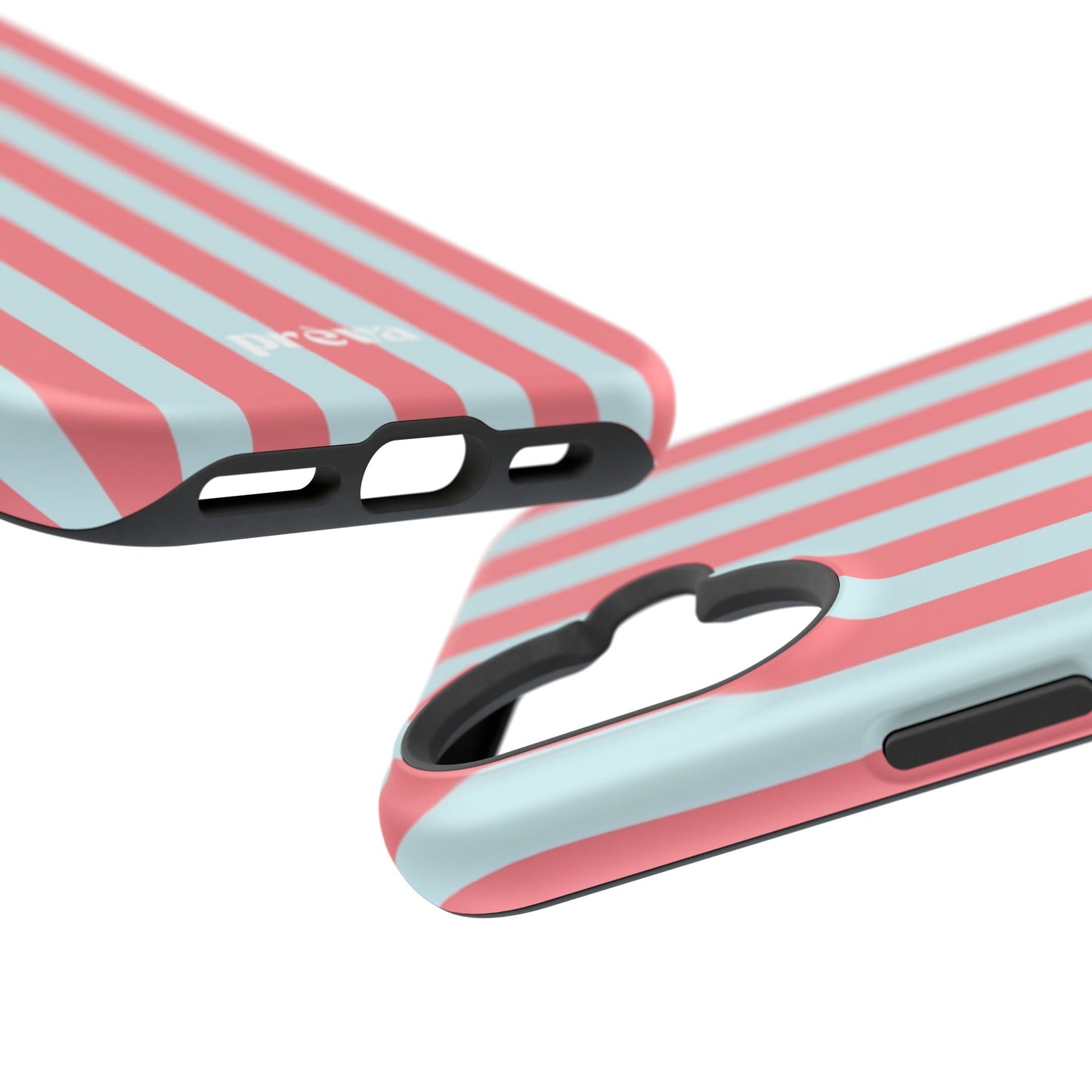 Coral & Teal Stripes Phone Case