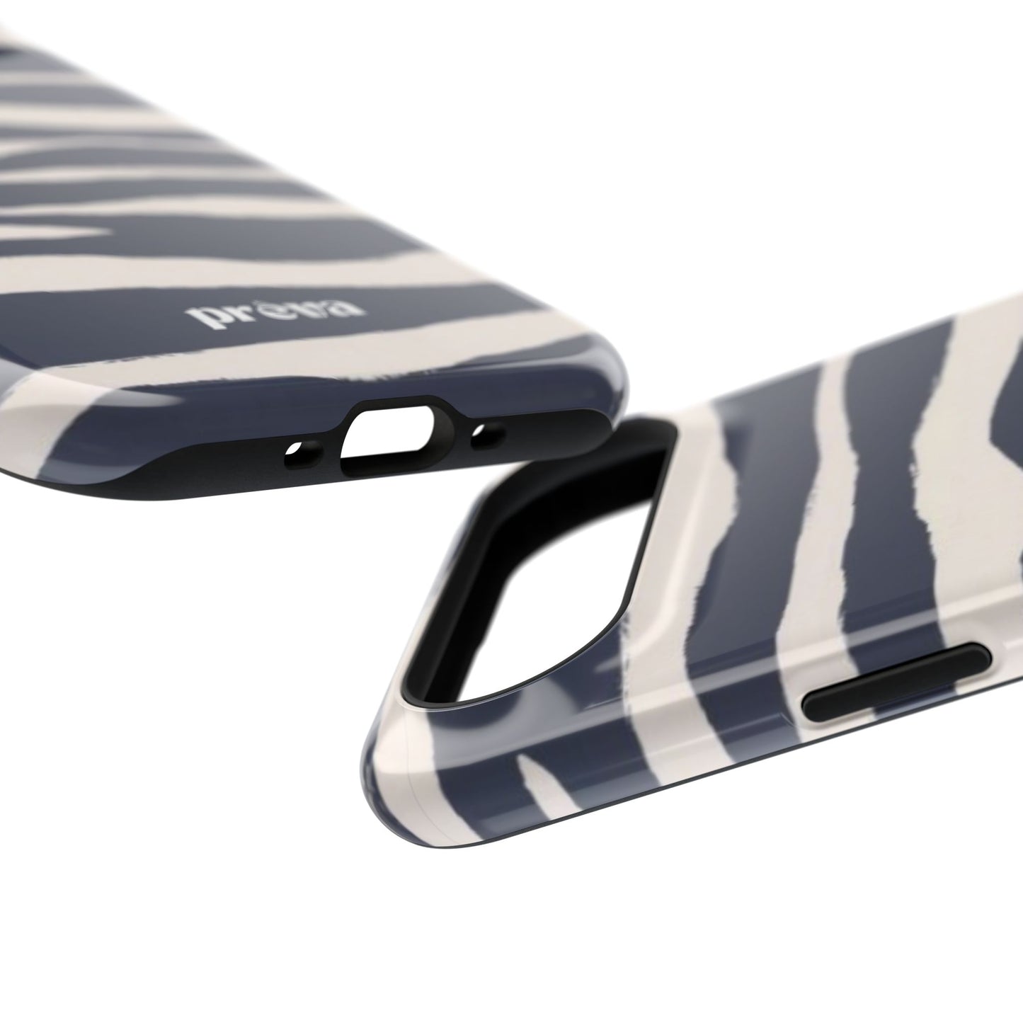 Navy & Cream Zebra Phone Case