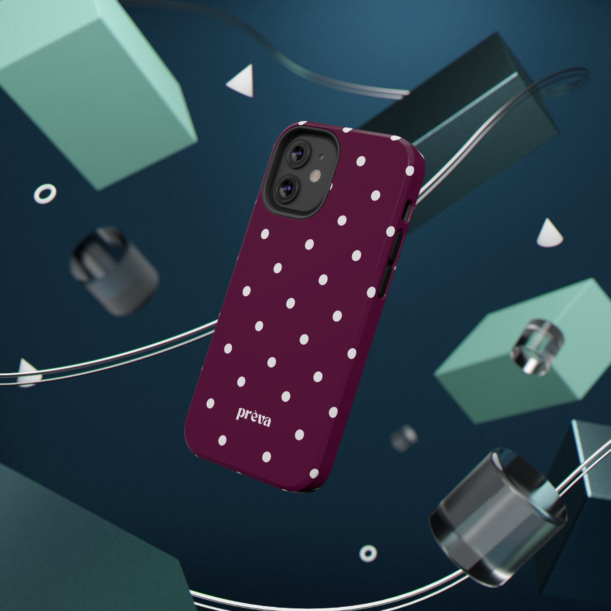 Maroon Polka Dot Phone Case