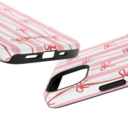 Pink Bow Chain Phone Case