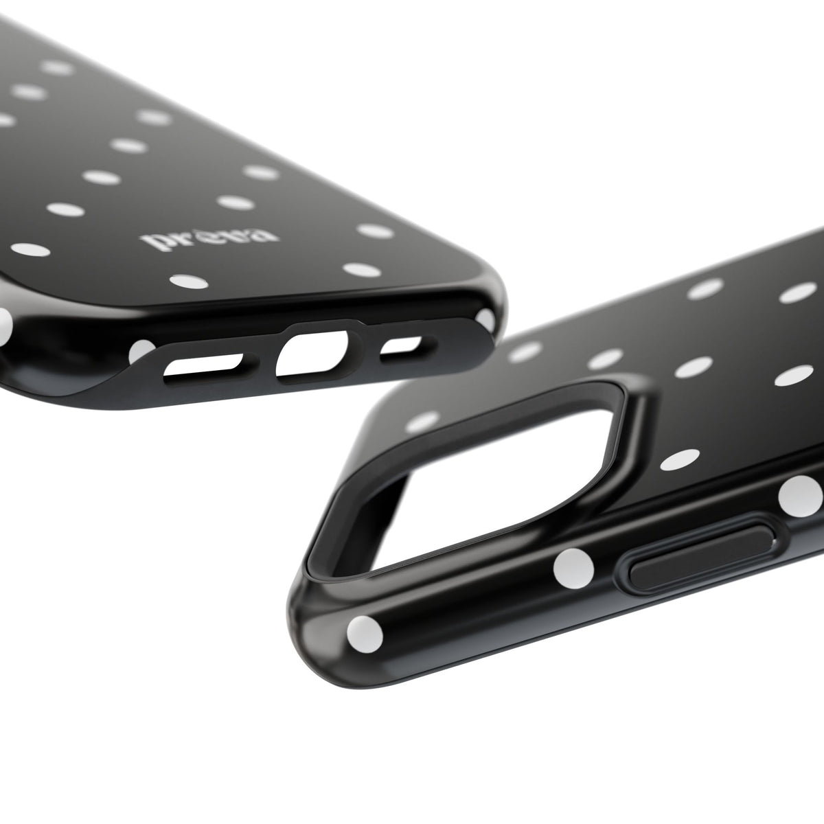 Black with White Polka Dots Phone Case