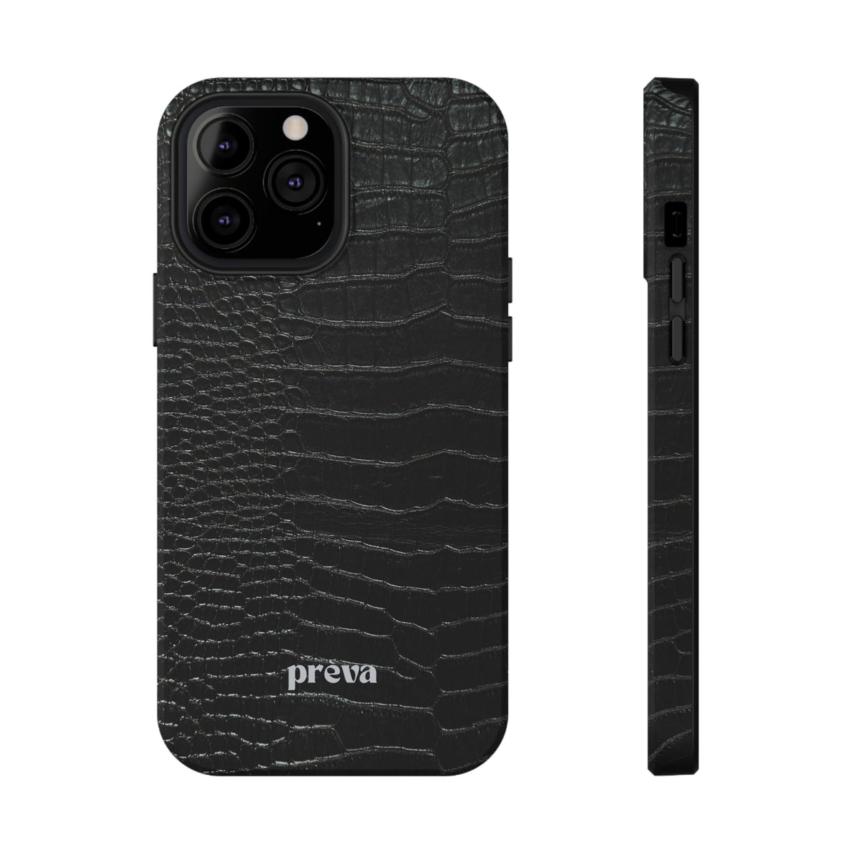 Black Croc Phone Case