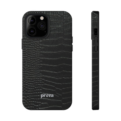 Black Croc Phone Case