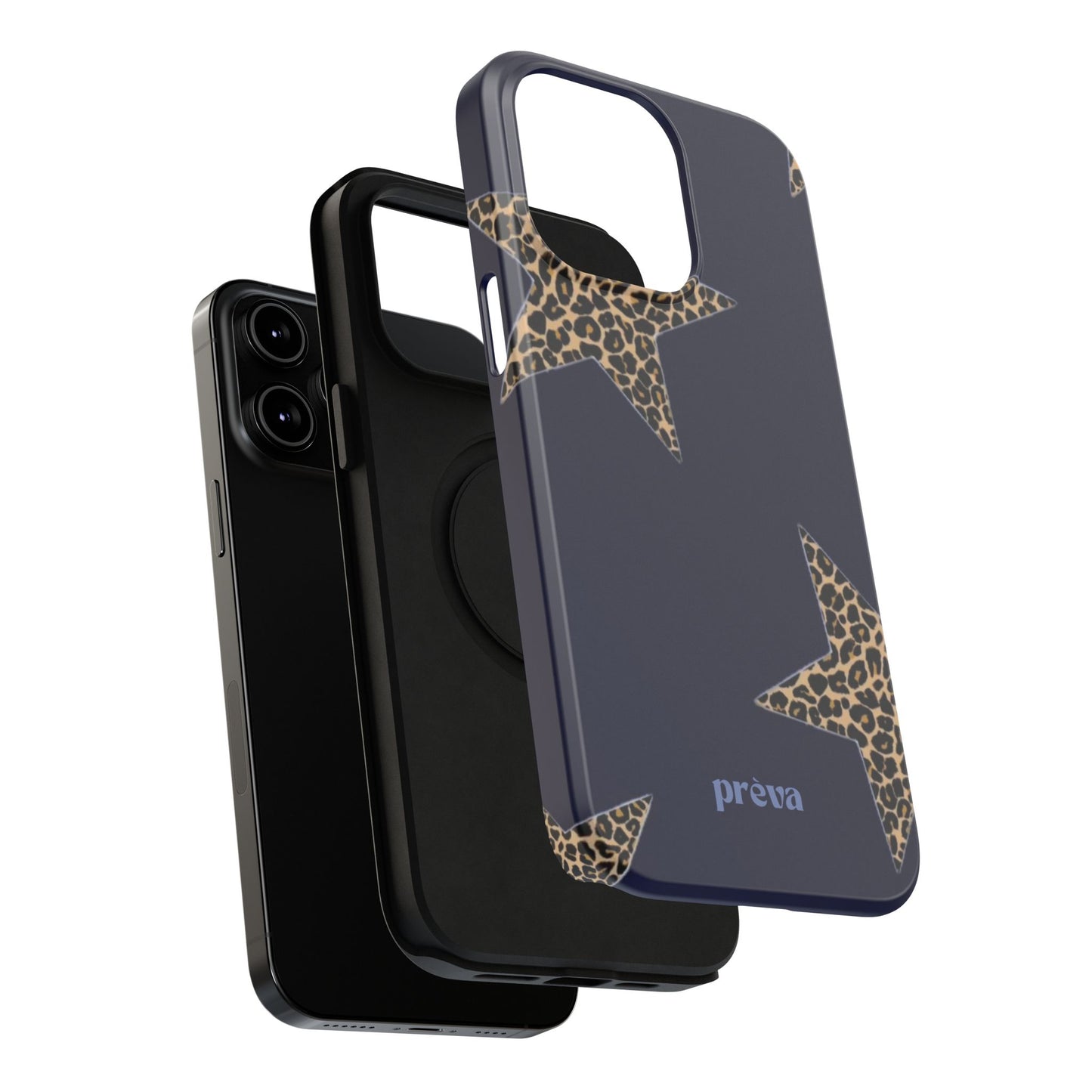 Navy Leopard Star Phone Case