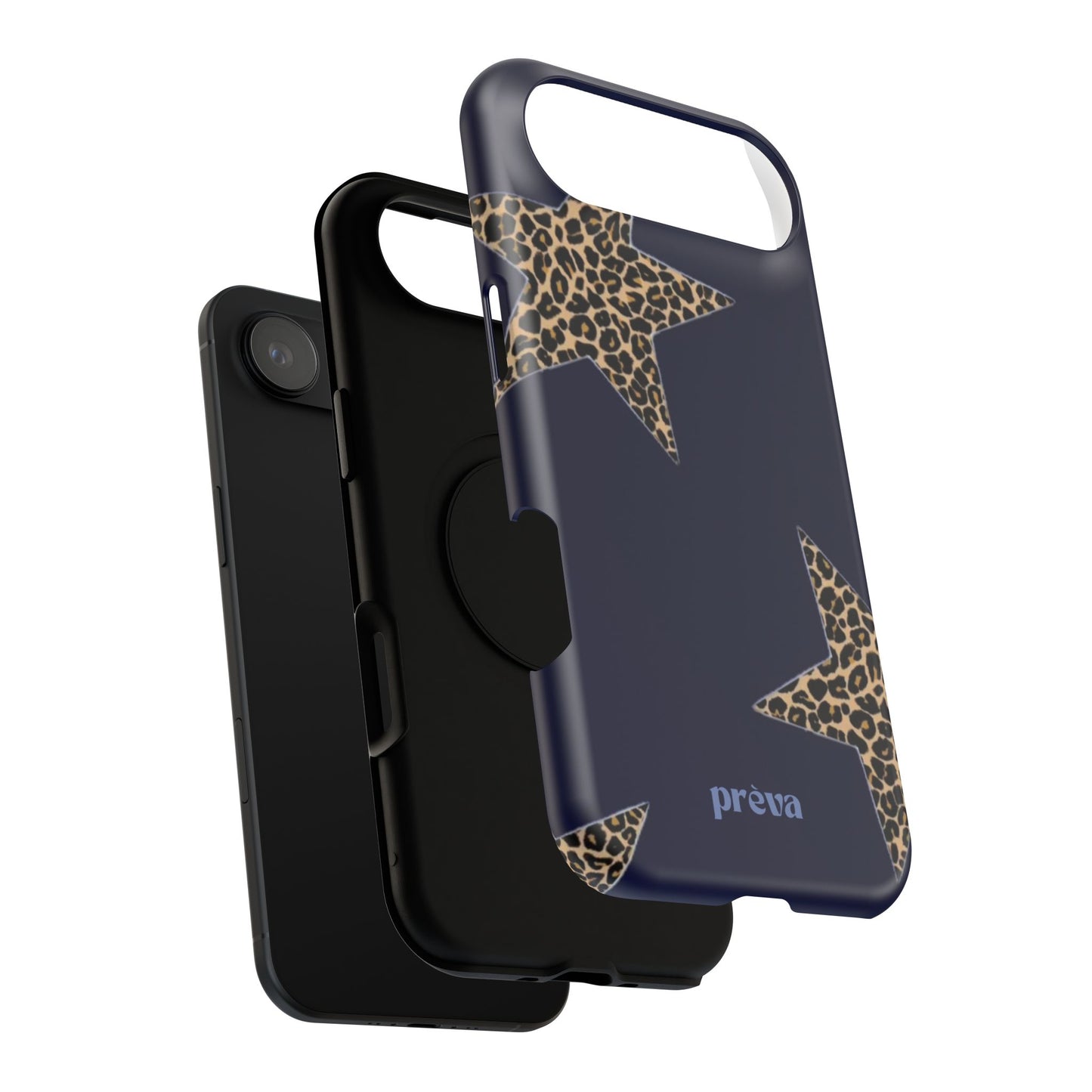 Navy Leopard Star Phone Case