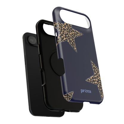 Navy Leopard Star Phone Case